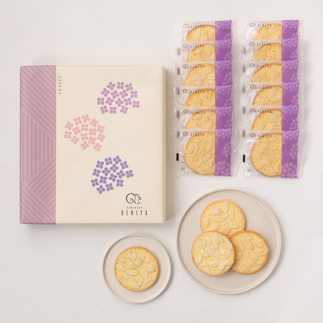 あじさい 16枚入(パッケージと中身)