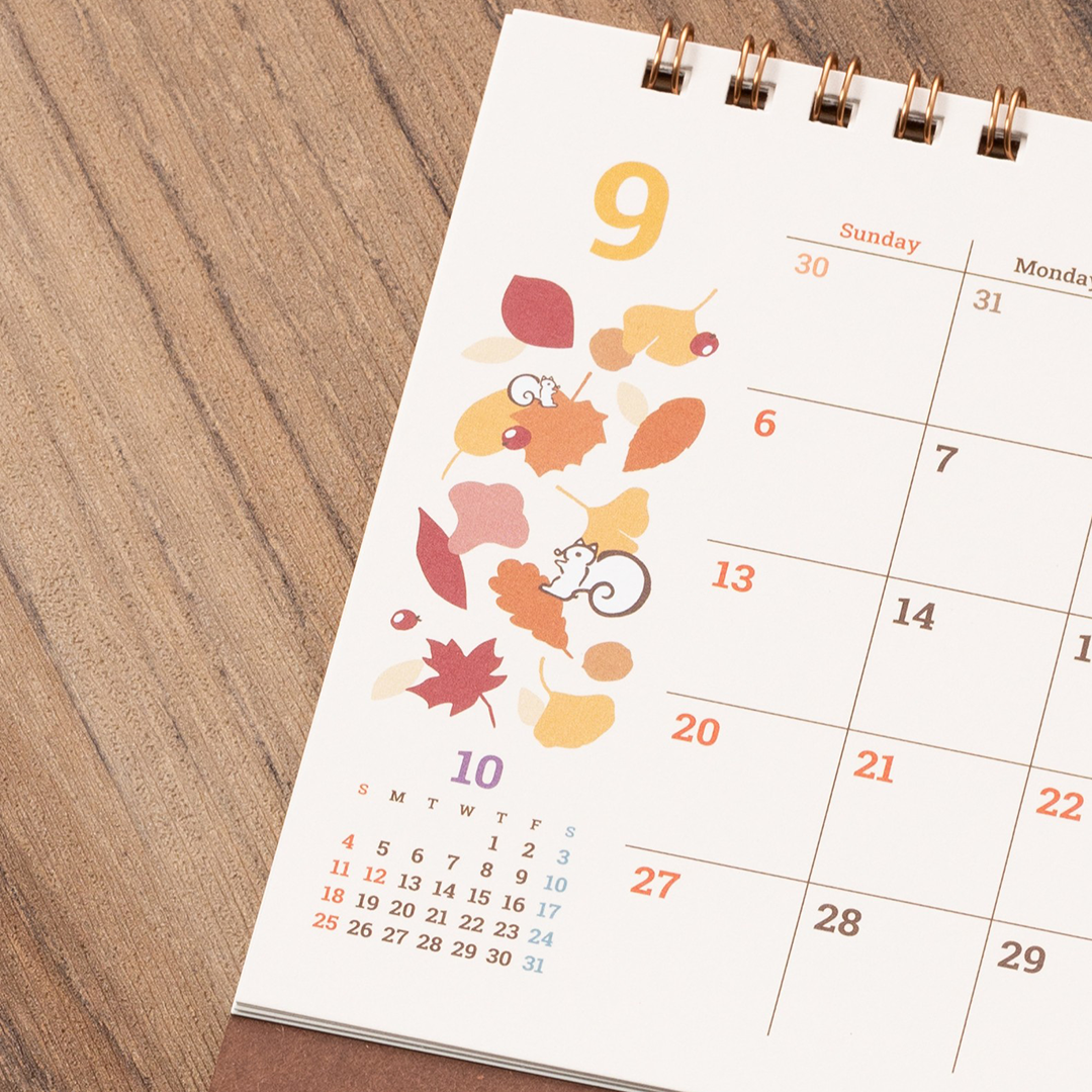卓上カレンダー(9月)アップ