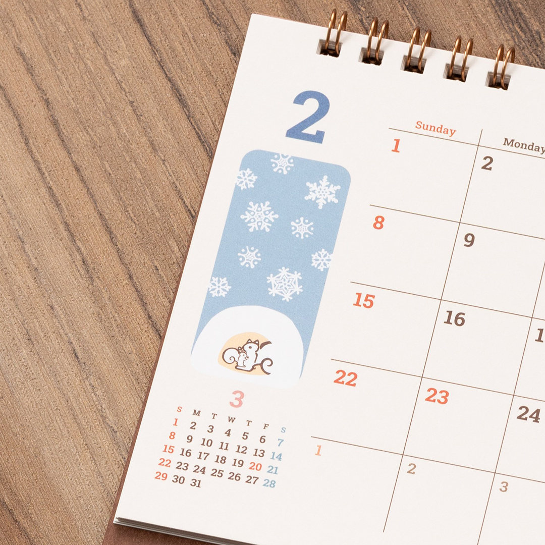 卓上カレンダー(2月)アップ