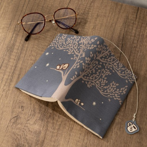 リスくん刺繍入 布製ブックカバー