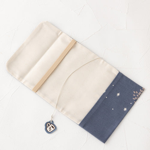 リスくん刺繍入 布製ブックカバー