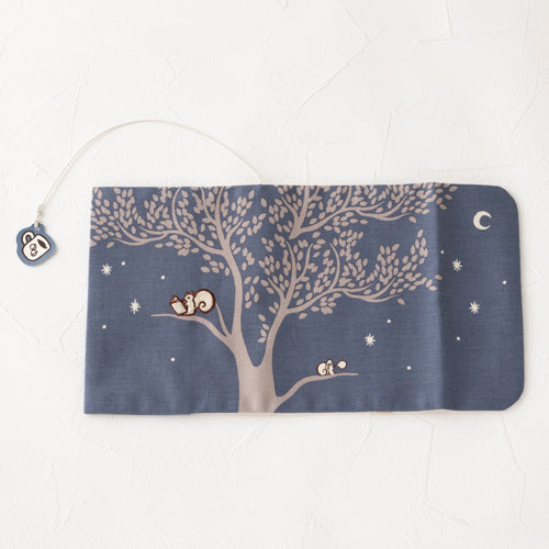 リスくん刺繍入 布製ブックカバー