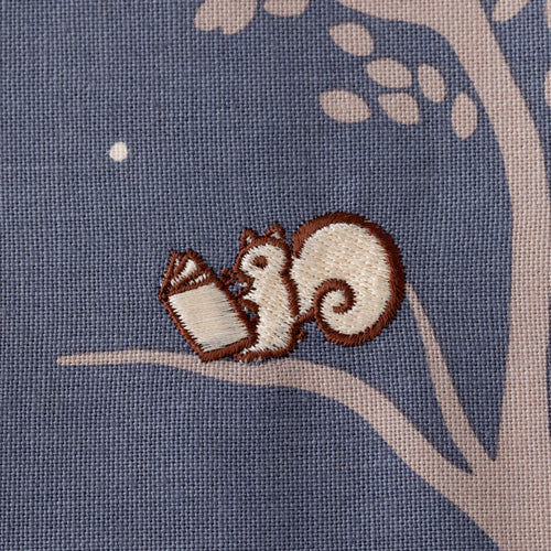 リスくん刺繍入 布製ブックカバー