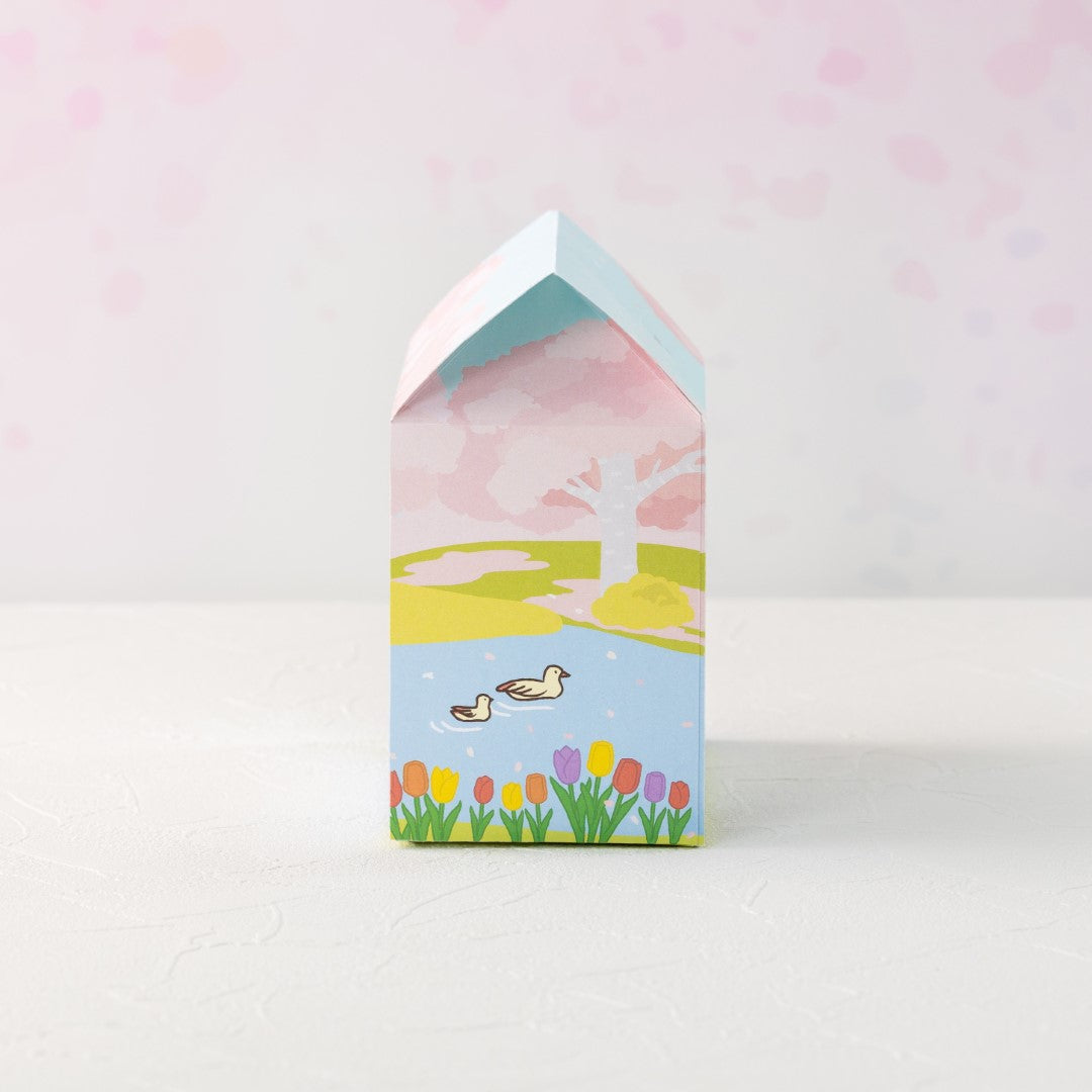 【販売終了】詰合せ01 ハウス型BOX(2025春)(クルミッ子2個 あじさい1枚 鎌倉だより3枚)