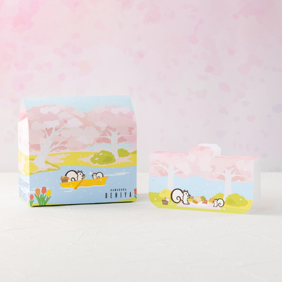 【販売終了】詰合せ01 ハウス型BOX(2025春)(クルミッ子2個 あじさい1枚 鎌倉だより3枚)