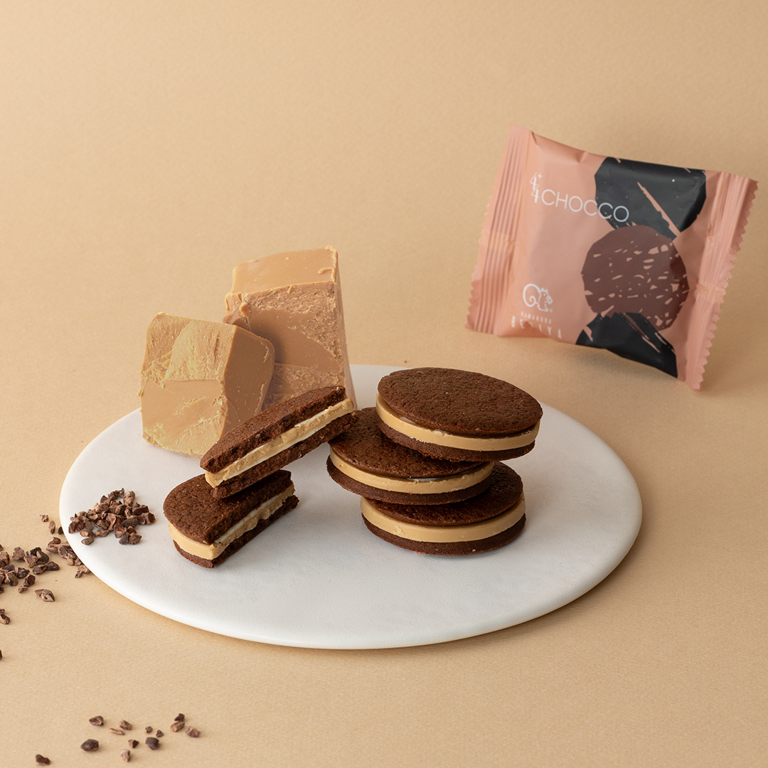 ココア&ブロンドチョコレート(パッケージと商品)