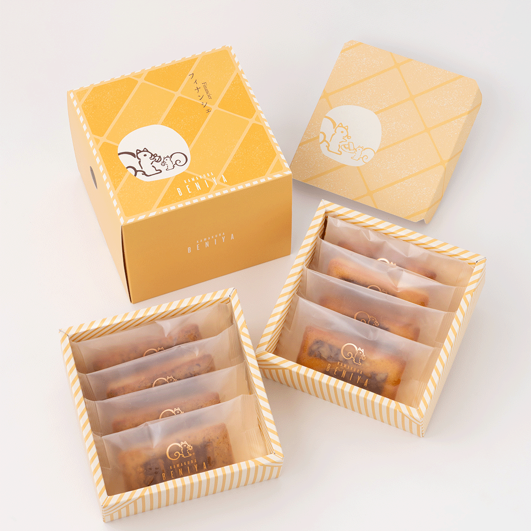 フィナンシェ8個入(パッケージと中身)