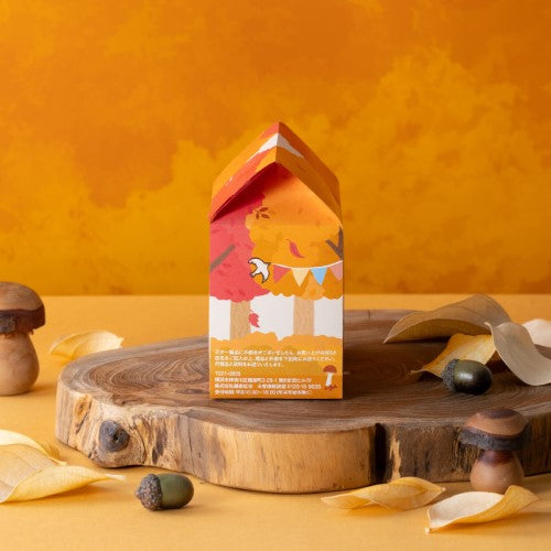 【販売終了】詰合せ01 ハウス型BOX(2024紅葉)(クルミッ子2個 あじさい1枚 鎌倉だより3枚)