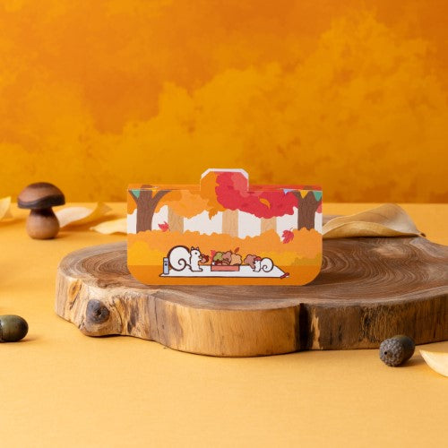 【販売終了】詰合せ01 ハウス型BOX(2024紅葉)(クルミッ子2個 あじさい1枚 鎌倉だより3枚)