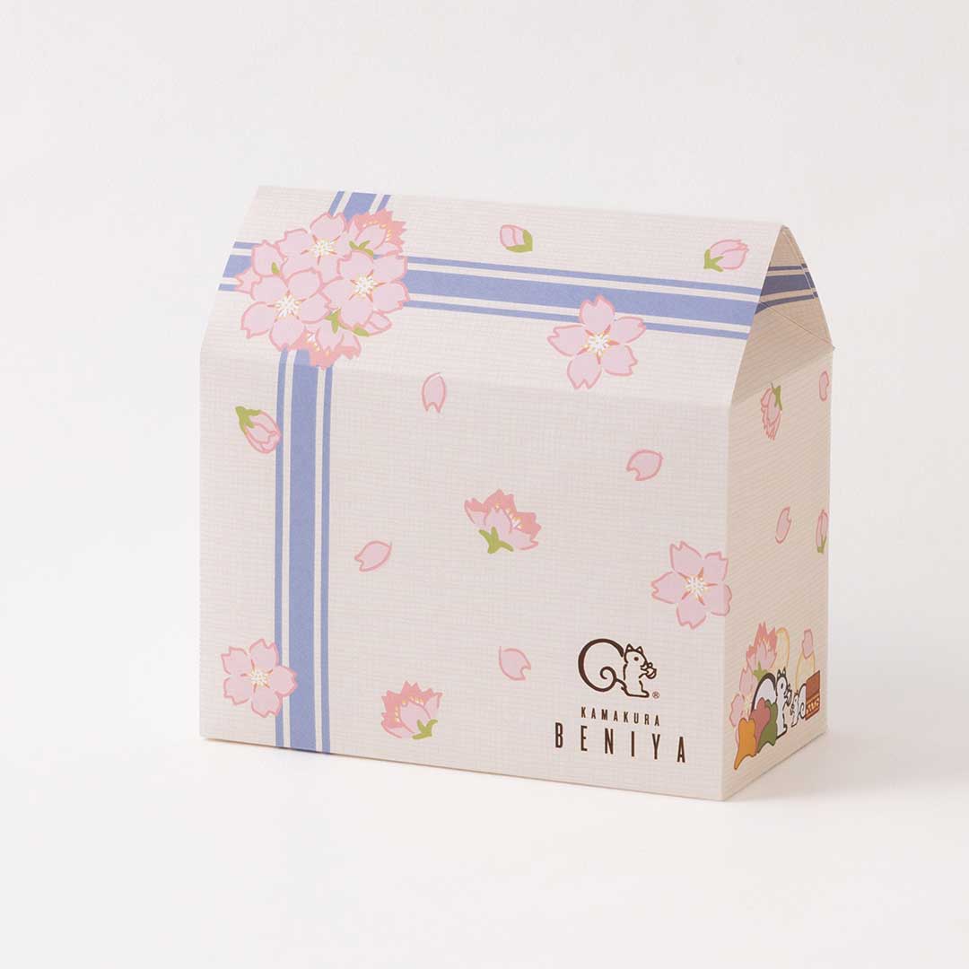 詰合せ01　ハウス型BOX（2026春）（クルミッ子2個　あじさい1枚　鎌倉だより3枚）